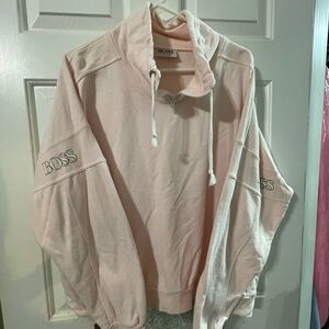 Boss Light Pink Pullover Hoodie